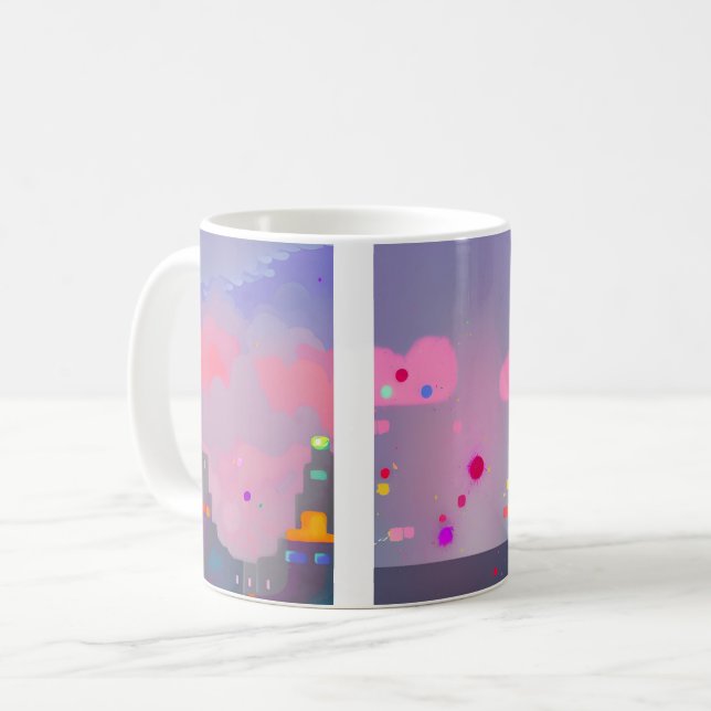 Mug Cityscape Abstrait (Devant gauche)