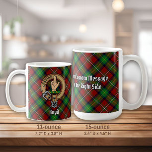 Mug Clan Boyd Crest sur Tartan