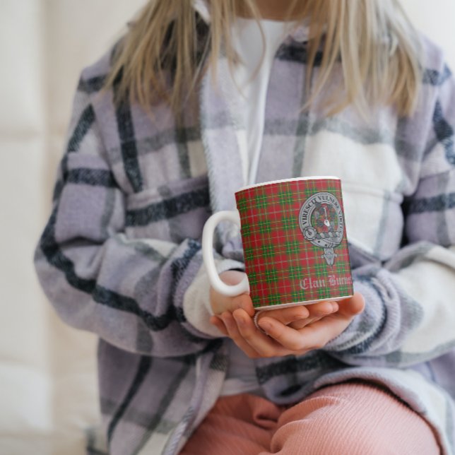 Mug Clan Burnett Crest Badge & Tartan (Créateur téléchargé)