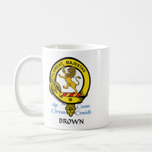 Mug Clan Crest d'Écosse Brown