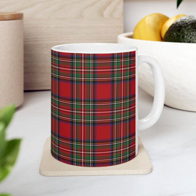 Mug Clan écossais plaid Stewart Red Green Blue Check (Plaid Scottish Clan Stewart Red Green Blue Check Coffee Mug)