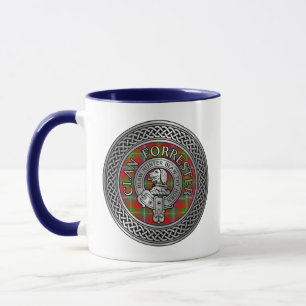 Mug Clan Forrester Foster Crest & Tartan Knot