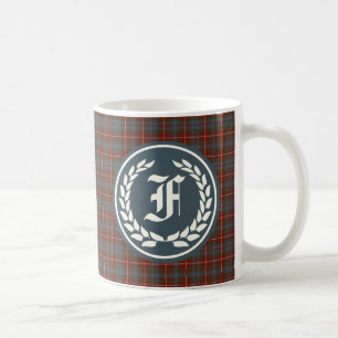 Mug Clan Fraser de monogramme de tartan de