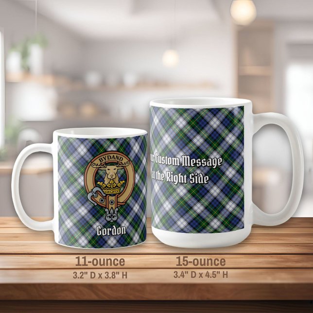 Mug Clan Gordon Crest sur le tatan de robe (Créateur téléchargé)
