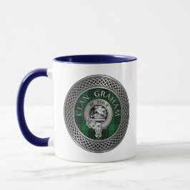 Mug Clan Graham Crest & Tartan Knot
