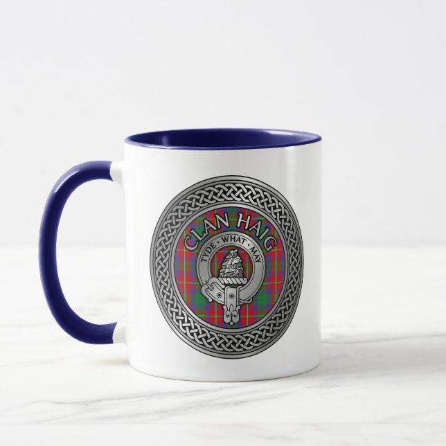 Mug Clan Haig Crest & Tartan Knot (Gauche)