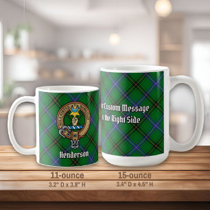 Mug Clan Henderson Crest sur Tartan