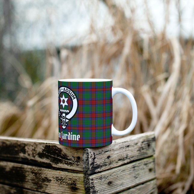 Mug Clan Jardine Crest Badge et Tartan (Créateur téléchargé)