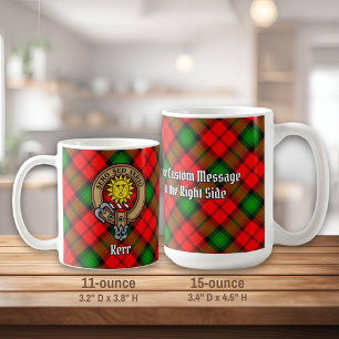 Mug Clan Kerr Crest sur Tartan