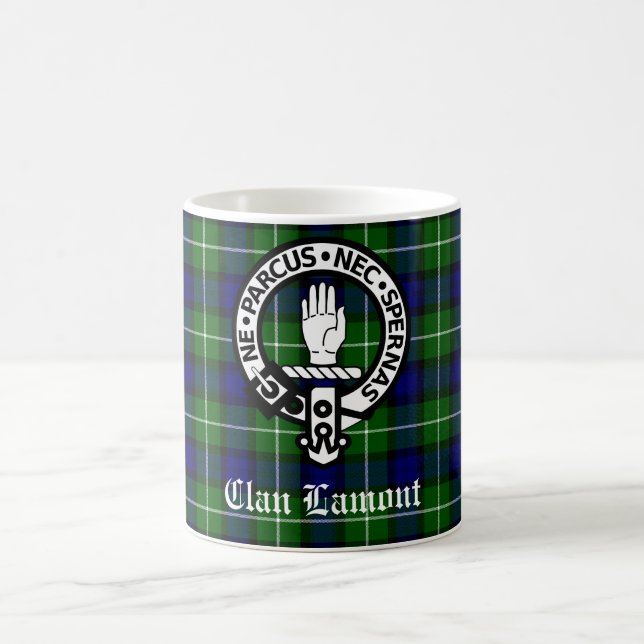 Mug Clan Lamont Crest Badge et Tartan (Centre)