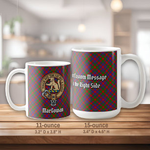 Mug Clan MacGowan Crest sur Tartan