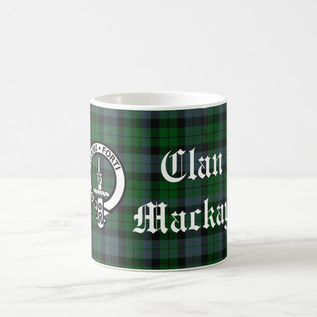 Mug Clan Mackay Crest Badge & Tartan personnalisable (Centre)
