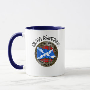 Mug Clan MacLean Tartan Knot & Drapeau