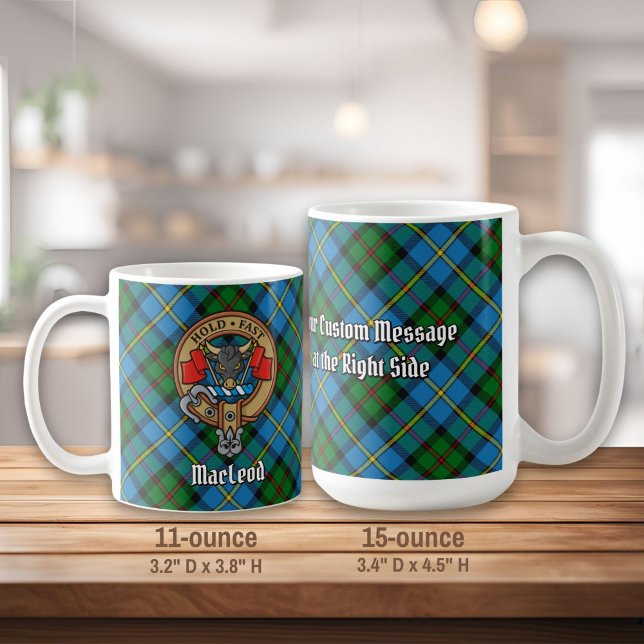 Mug Clan MacLeod Crest sur la chasse Tartan (Créateur téléchargé)