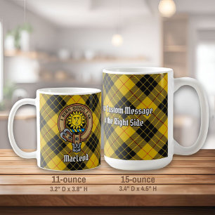 Mug Clan MacLeod de Lewis Crest sur Tartan