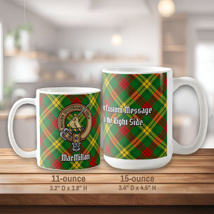 Mug Clan MacMillan Crest sur Tartan