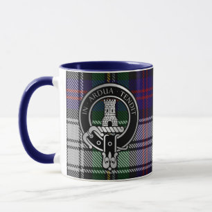 Mug Clan Malcolm Crest & Robe Tartan