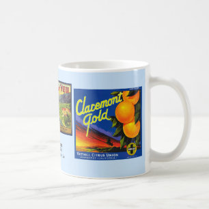 Mug - Claremont CA - Fruit Crate Étiquettes