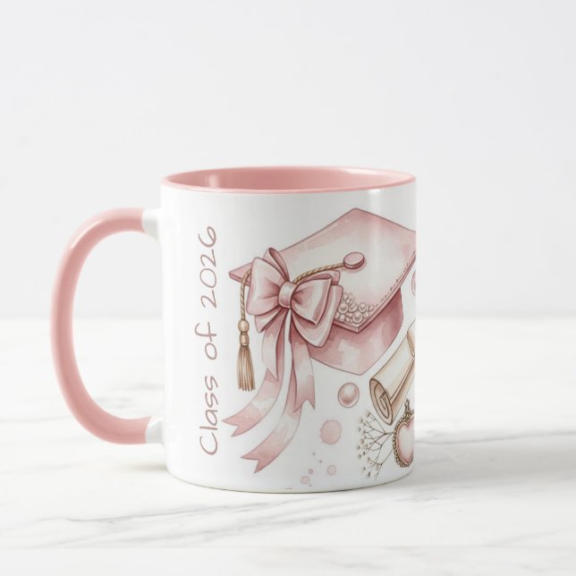 Mug Classe d'accessoires de fille rose pour la remise  (Gauche)