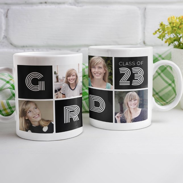 Mug Classe Grad de 2023 Photo Collage (Créateur téléchargé)