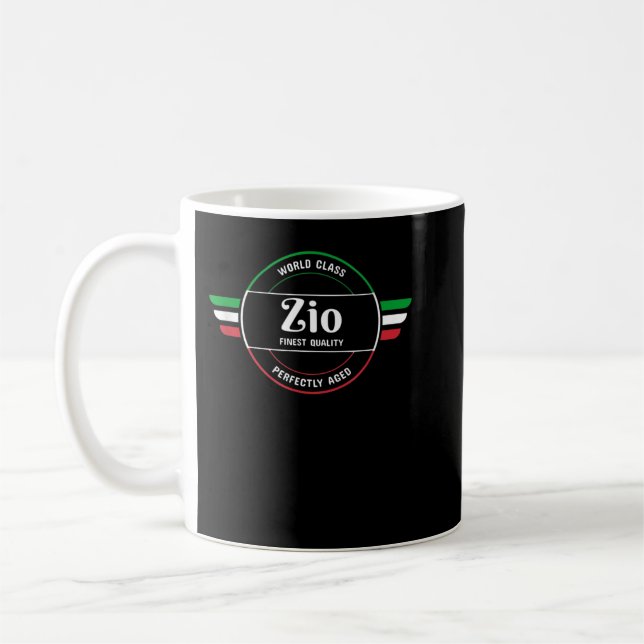 Mug Classe mondiale Zio Italien Pride Oncle Chemise (Gauche)