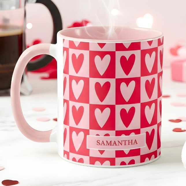 Mug Classic Cherry Red Hearts Valentine’s Gift (Créateur téléchargé)