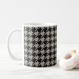 Mug Classic Pepita Houndstooth Motif Black Grey