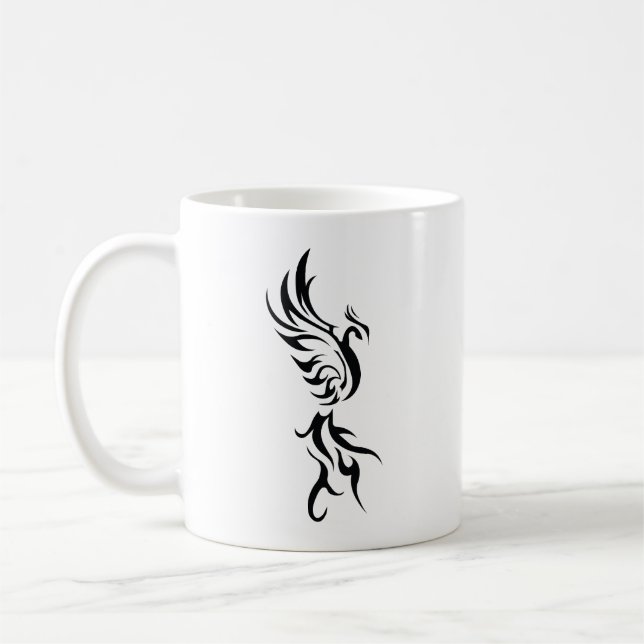 Mug Classic Tattoo Inspired Line Art Design (Gauche)