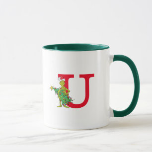 Mug Classic The Grinch   Naughty Monogram U