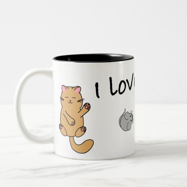 Mug classique, 11 oz, avec I LOVE KATZ (Gauche)