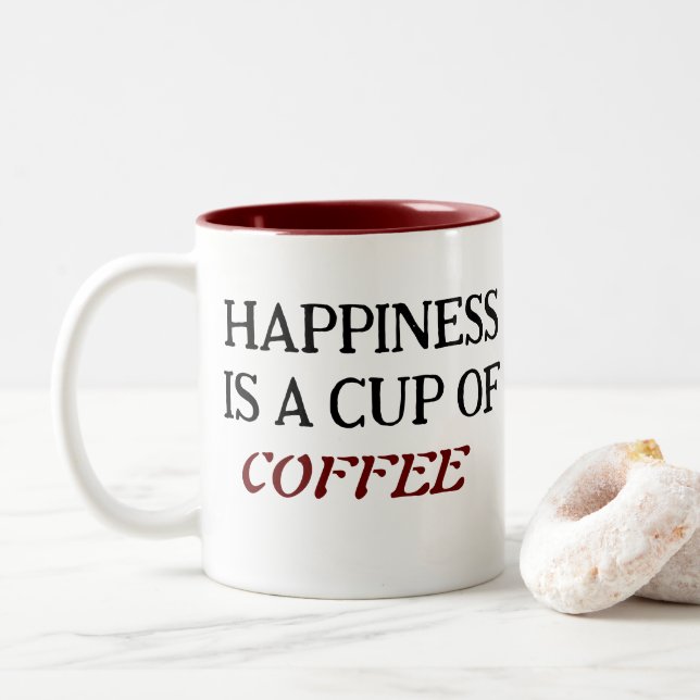 Mug classique à café à deux tons (Avec donut)