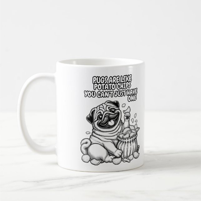 Mug classique avec Carlin et chips (Gauche)