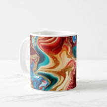 Mug classique avec design en marbre coloré