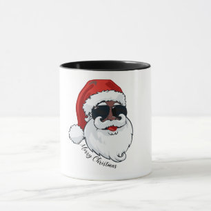 Mug classique de Black Père Noël cool