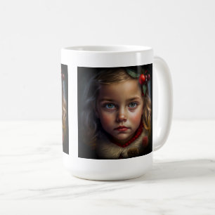 Mug classique de la fille de Noël, 15 oz
