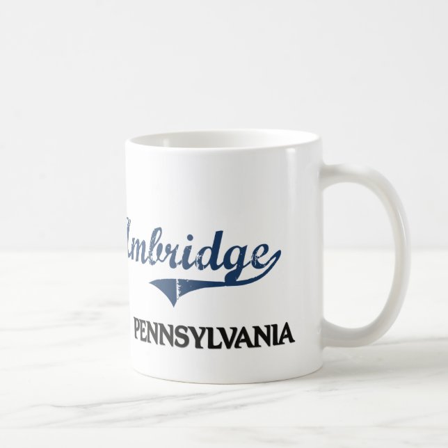 Mug Classique de ville d'Ambridge Pennsylvanie (Droite)