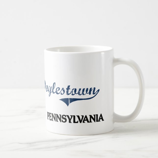 Mug Classique de ville de Doylestown Pennsylvanie (Droite)
