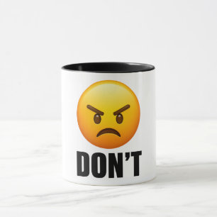 Mug Classique Emoji Colère NE FAIS PAS