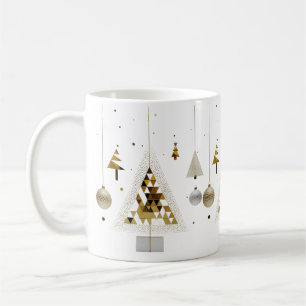 Mug classique en forme d'arbre triangulaire géomét