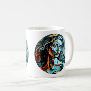 Mug classique femme d'art moderne, 11 oz