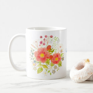 Mug classique floral avec texte