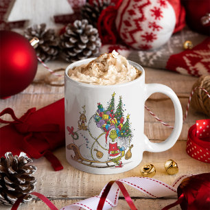 Mug Classique Le Grinch   Le Grinch & Max Traîneau de 