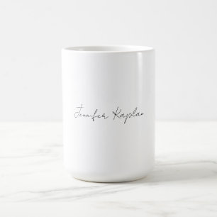 Mug Classique Minimaliste Professionnel Noir & Blanc