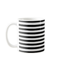 Classique moderne noir et blanc Horizontal rayé