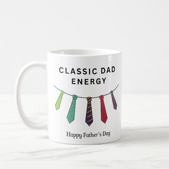 Mug Classique papa Fête des pères d'énergie (Gauche)