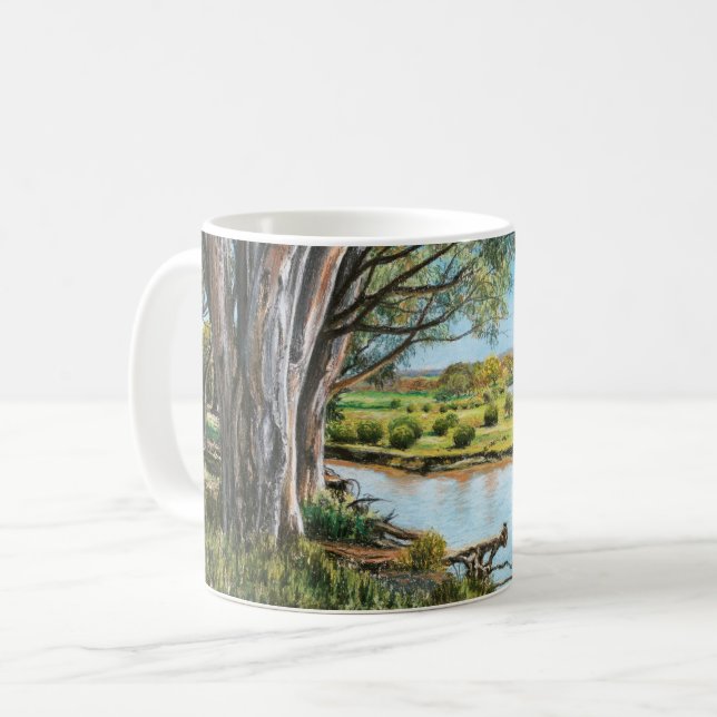 Mug classique - 'Surveillez une plaine éclairée pa (Devant gauche)