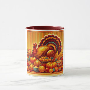 Mug classique/vintage Thanksgiving Turquie