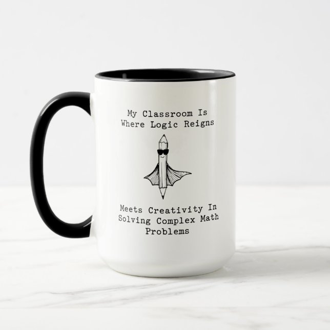 Mug Classroom Logic Reigns: Creative Math Solving (Gauche)