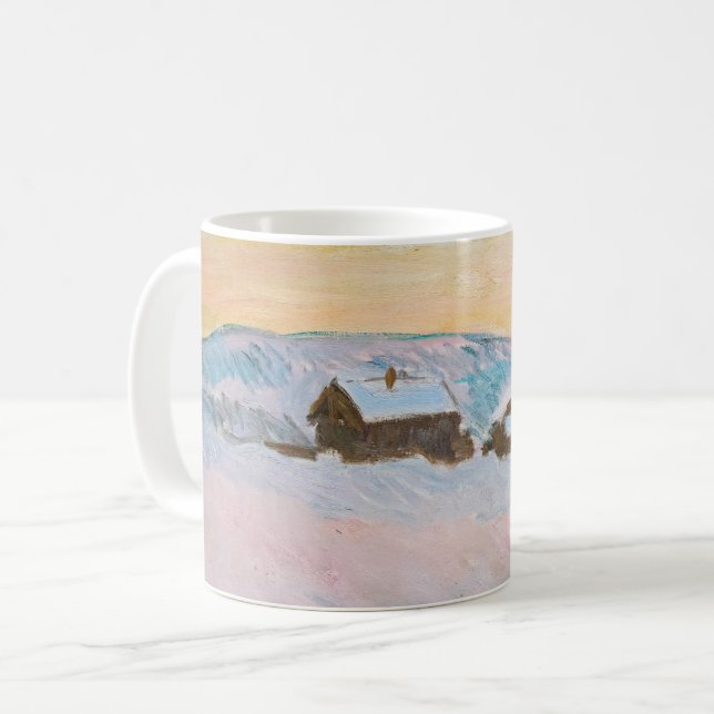 Mug Claude Monet - Norvège Paysage, Maisons Bleues (Devant gauche)