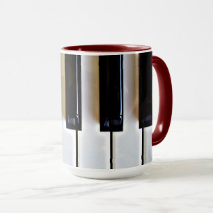 Mug Clavier - noir et blanc